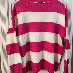 Vincent comuto pink and white striped sweater